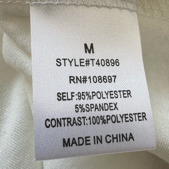 Alice Blue New White Sheer Long Sleeve Top Size Medium - Picture 4 of 11